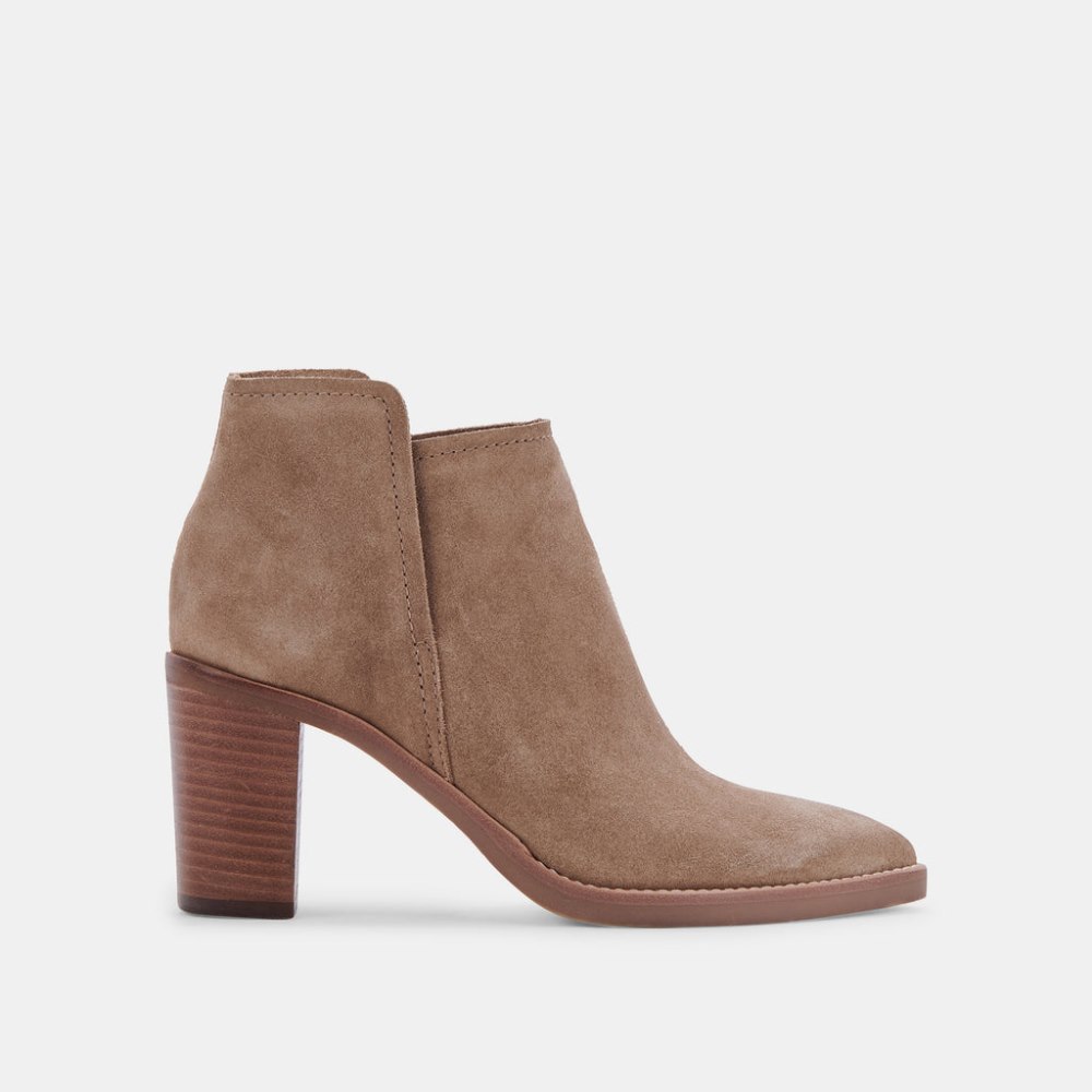 Dolce Vita Spade Booties Mushroom Suede