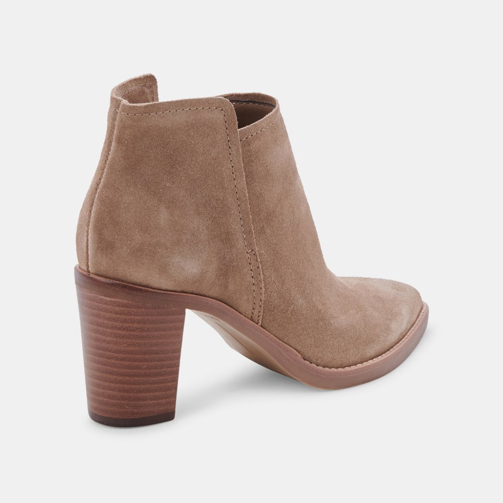 Dolce Vita Spade Booties Mushroom Suede