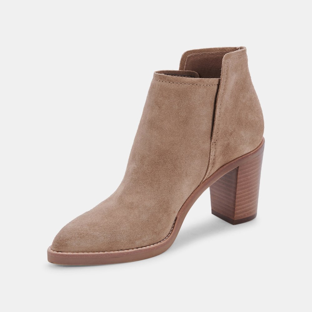 Dolce Vita Spade Booties Mushroom Suede