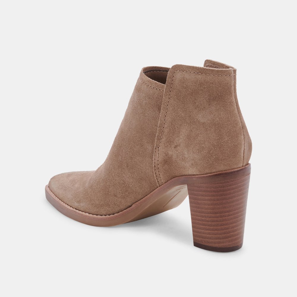 Dolce Vita Spade Booties Mushroom Suede