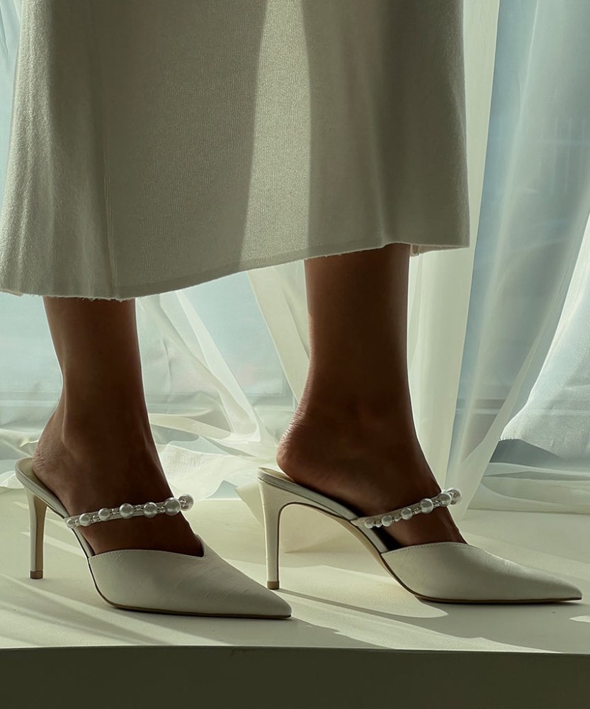 Dolce Vita Kanika Pearl Heels Vanilla Silk