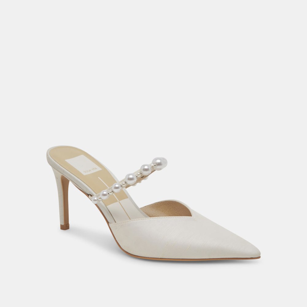 Dolce Vita Kanika Pearl Heels Vanilla Silk