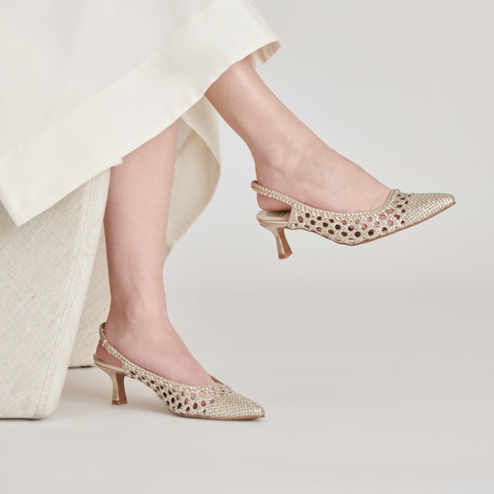 Dolce Vita Olympa Heels Light Gold Metallic Stella