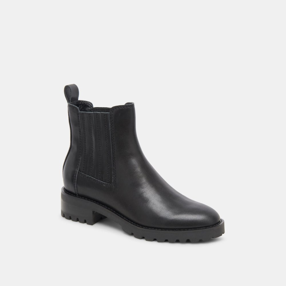 Dolce Vita Fraya H2o Booties Black Leather