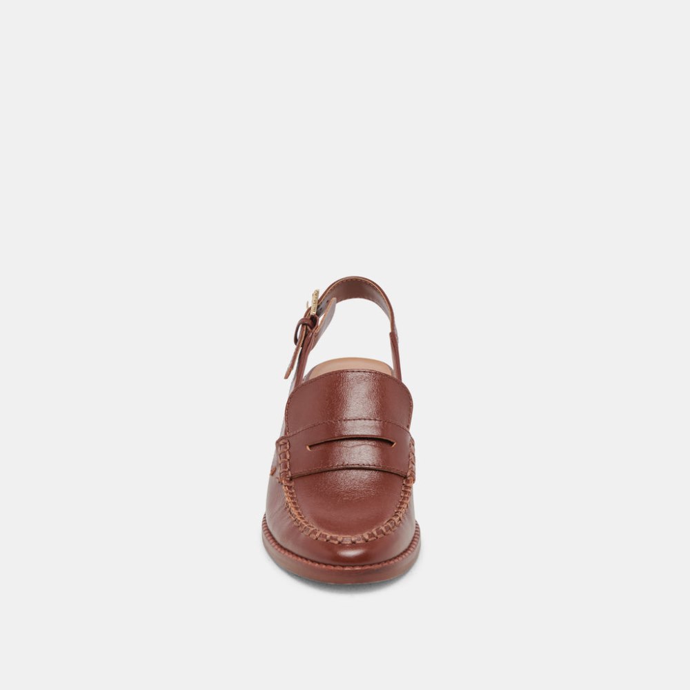 Dolce Vita Hardi Heels Brown Crinkle Patent