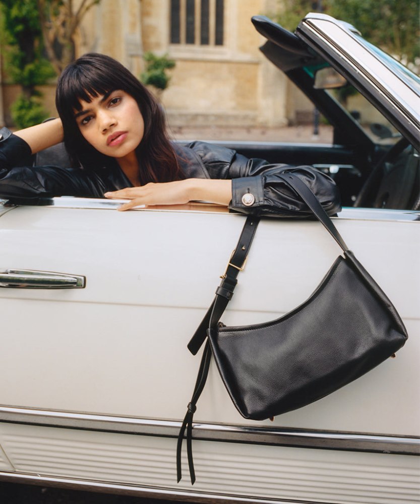 Dolce Vita Audri Shoulder Bag Black Leather