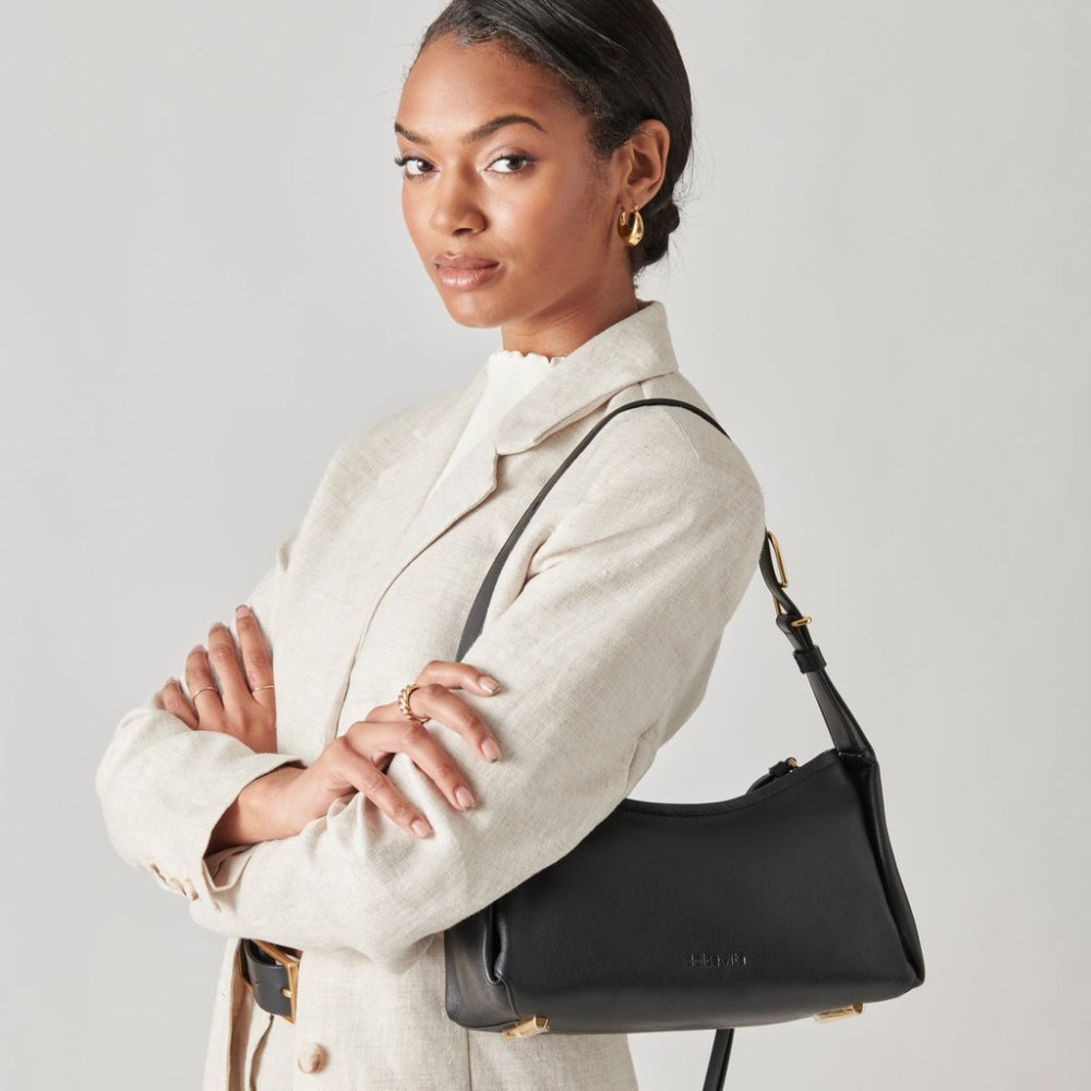 Dolce Vita Audri Shoulder Bag Black Leather