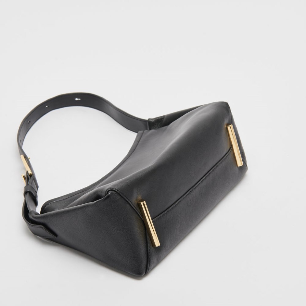 Dolce Vita Audri Shoulder Bag Black Leather