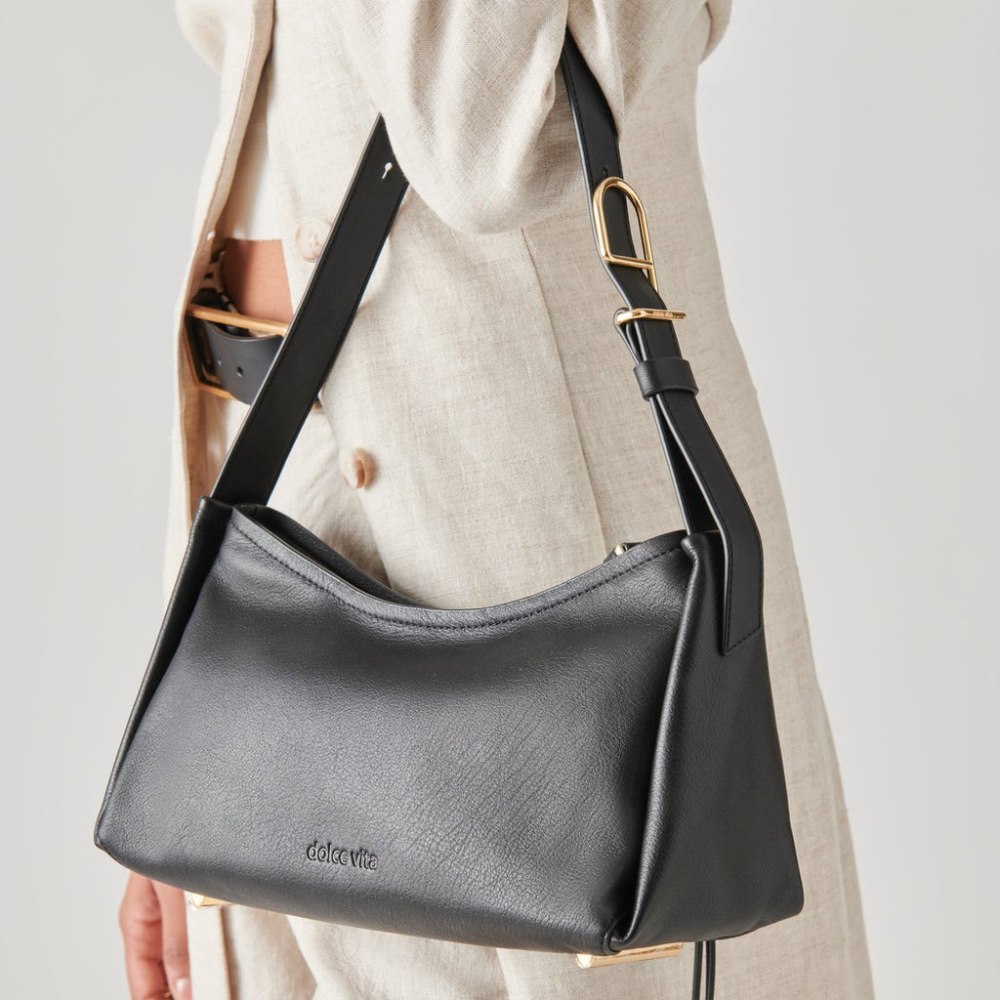 Dolce Vita Audri Shoulder Bag Black Leather