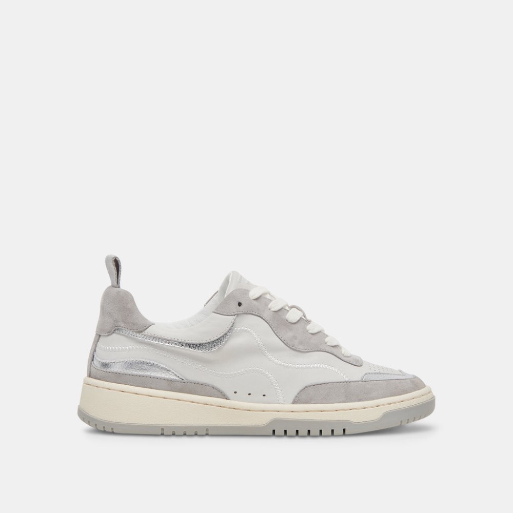 Dolce Vita Adella Sneakers White Grey Leather