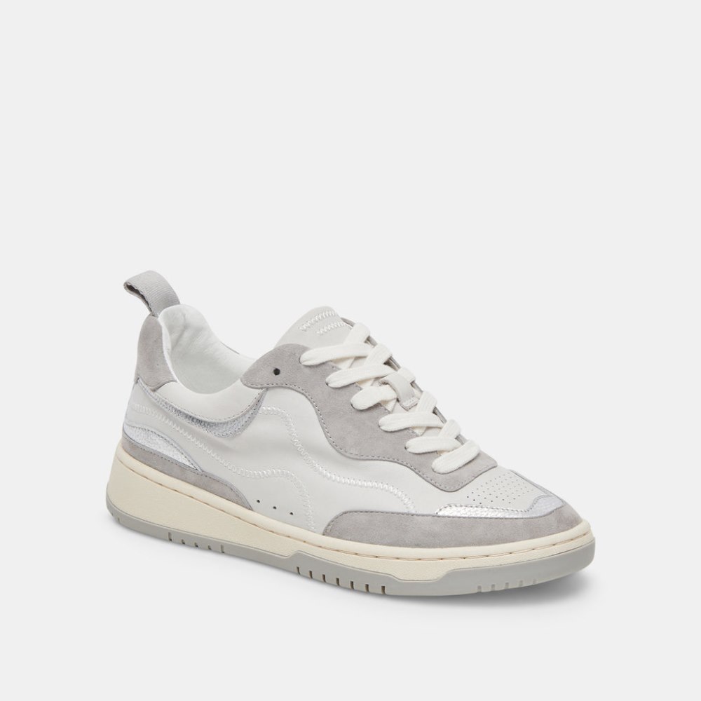 Dolce Vita Adella Sneakers White Grey Leather