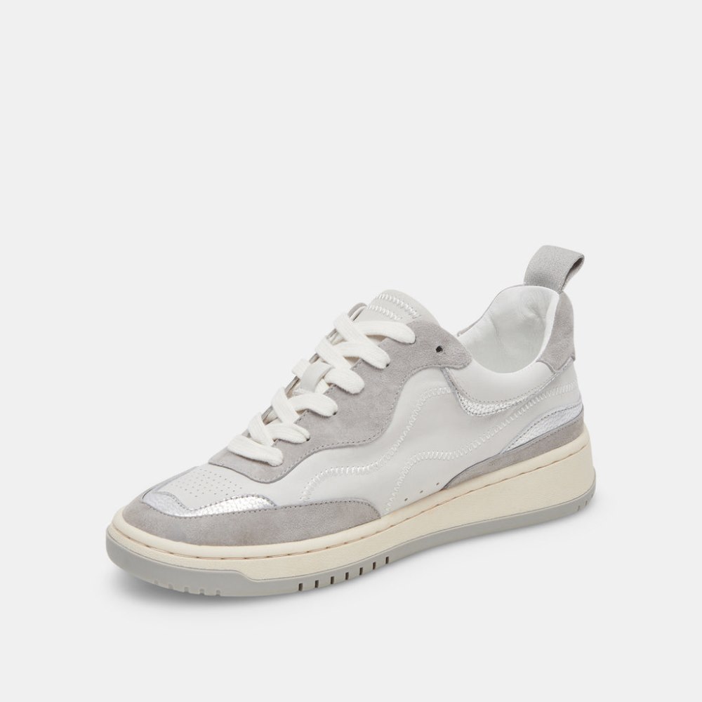 Dolce Vita Adella Sneakers White Grey Leather