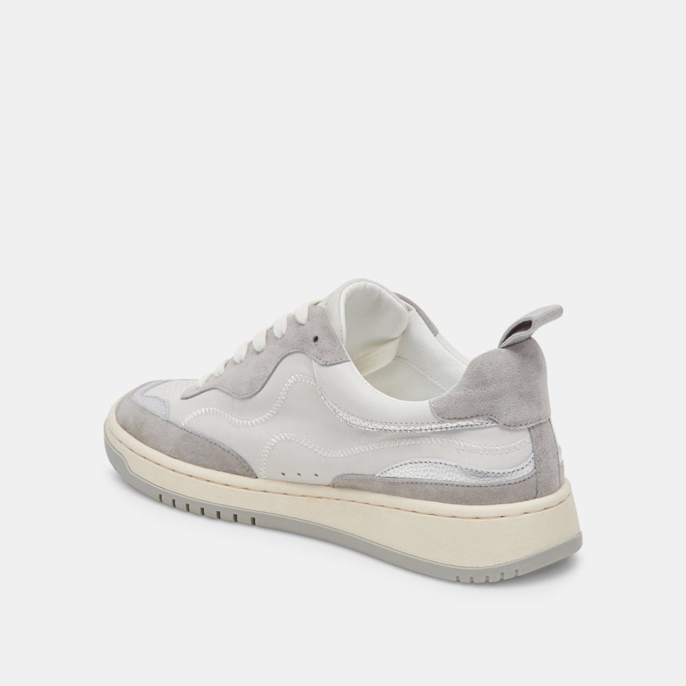Dolce Vita Adella Sneakers White Grey Leather