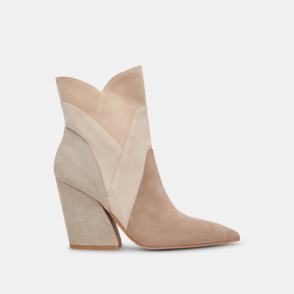 Dolce Vita Neena Booties Taupe Multi Suede