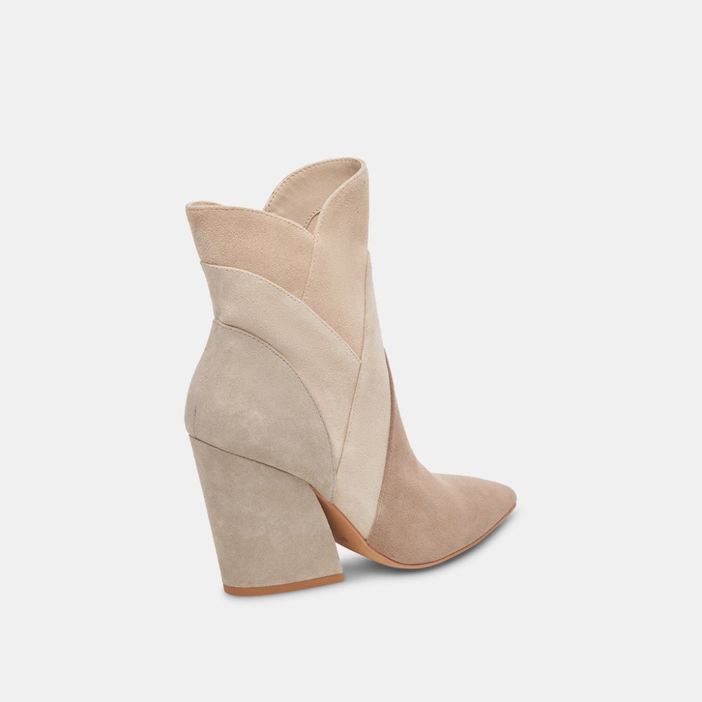 Dolce Vita Neena Booties Taupe Multi Suede
