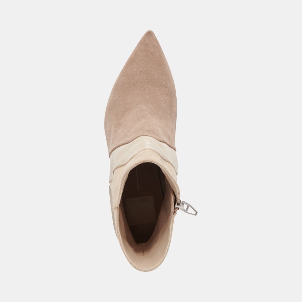 Dolce Vita Neena Booties Taupe Multi Suede