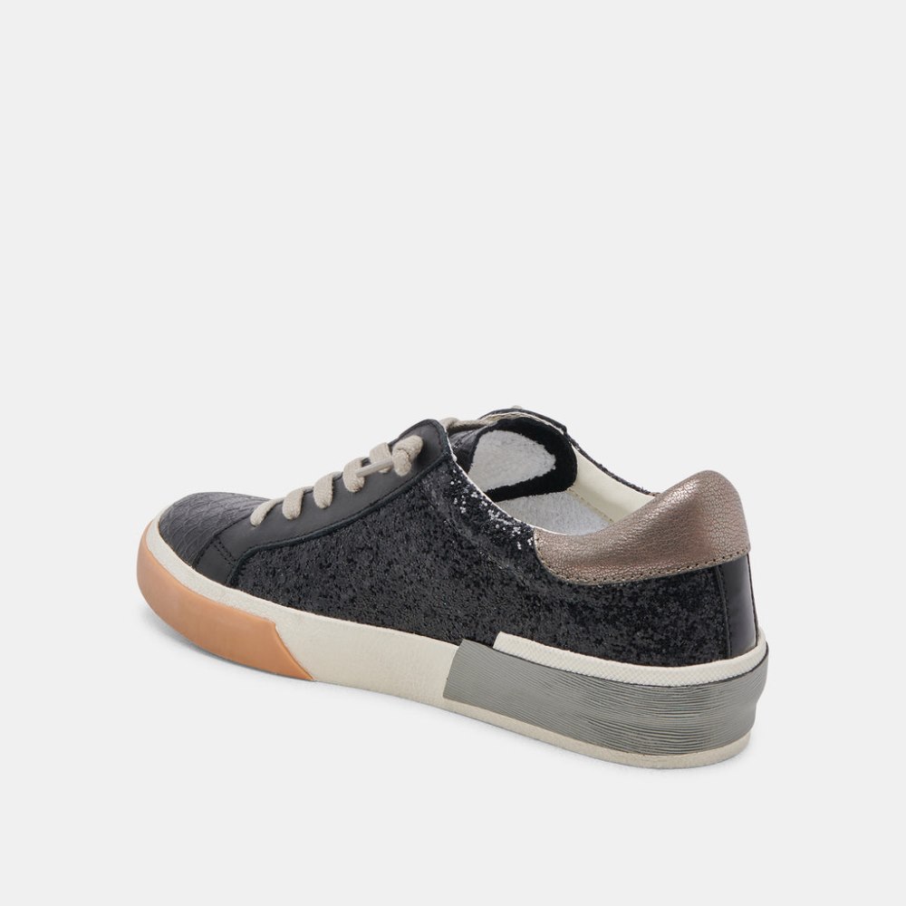Dolce Vita Zina Sneakers Black Shimmer Glitter