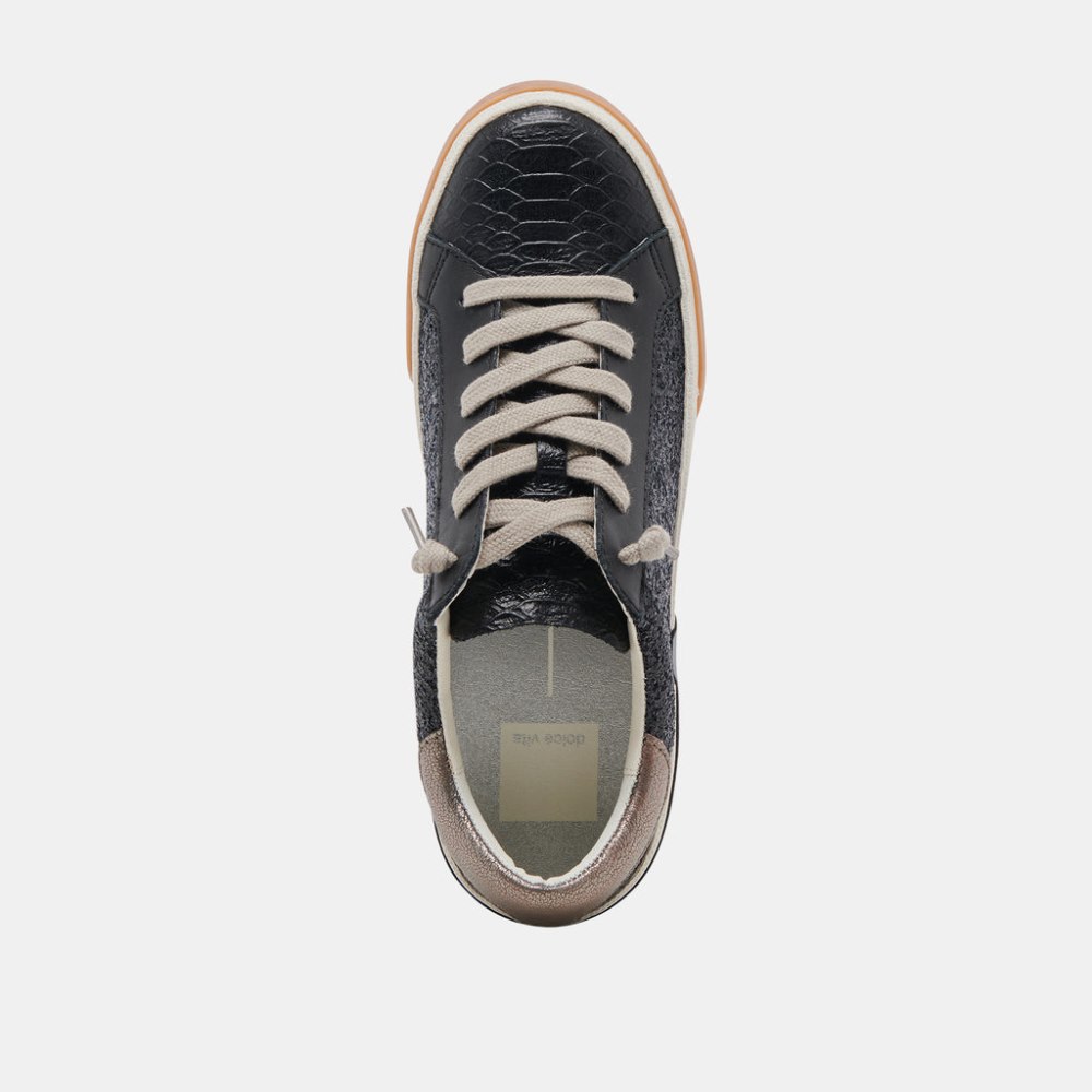 Dolce Vita Zina Sneakers Black Shimmer Glitter