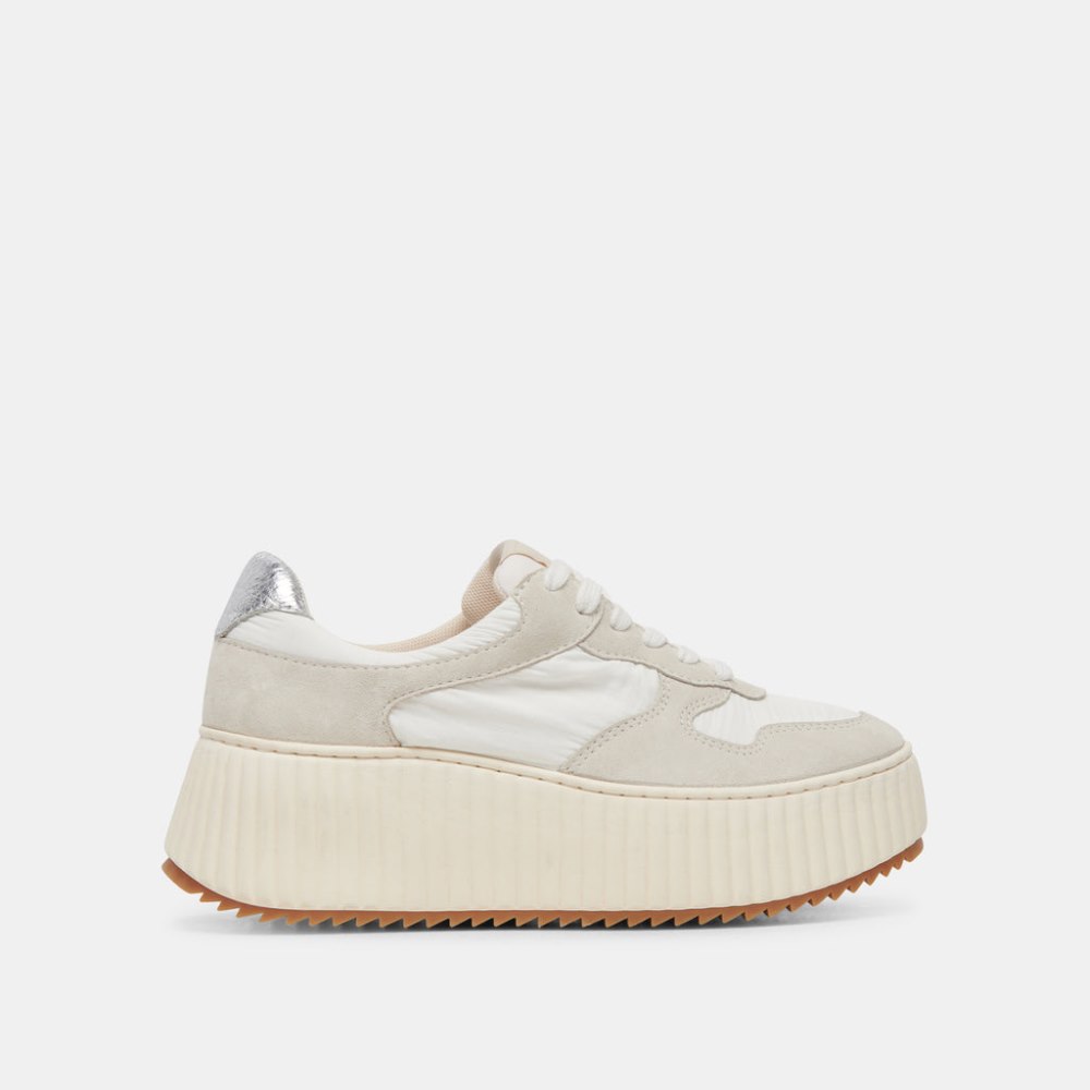 Dolce Vita Daisha Sneakers White Silver Nylon