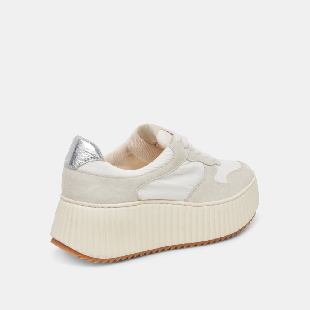 Dolce Vita Daisha Sneakers White Silver Nylon