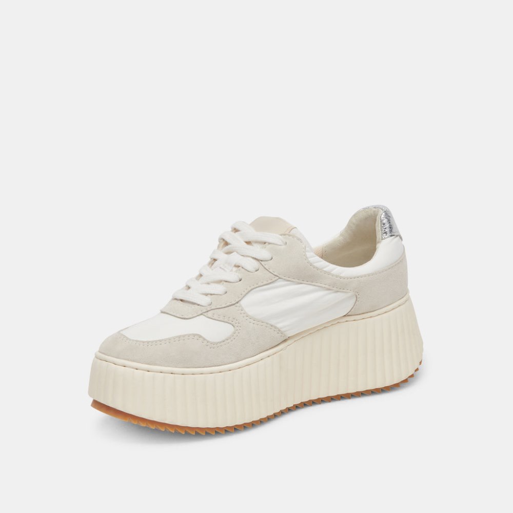 Dolce Vita Daisha Sneakers White Silver Nylon