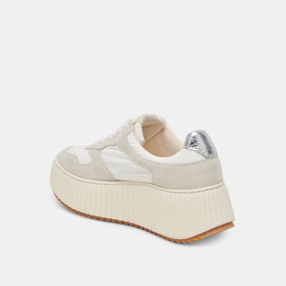 Dolce Vita Daisha Sneakers White Silver Nylon
