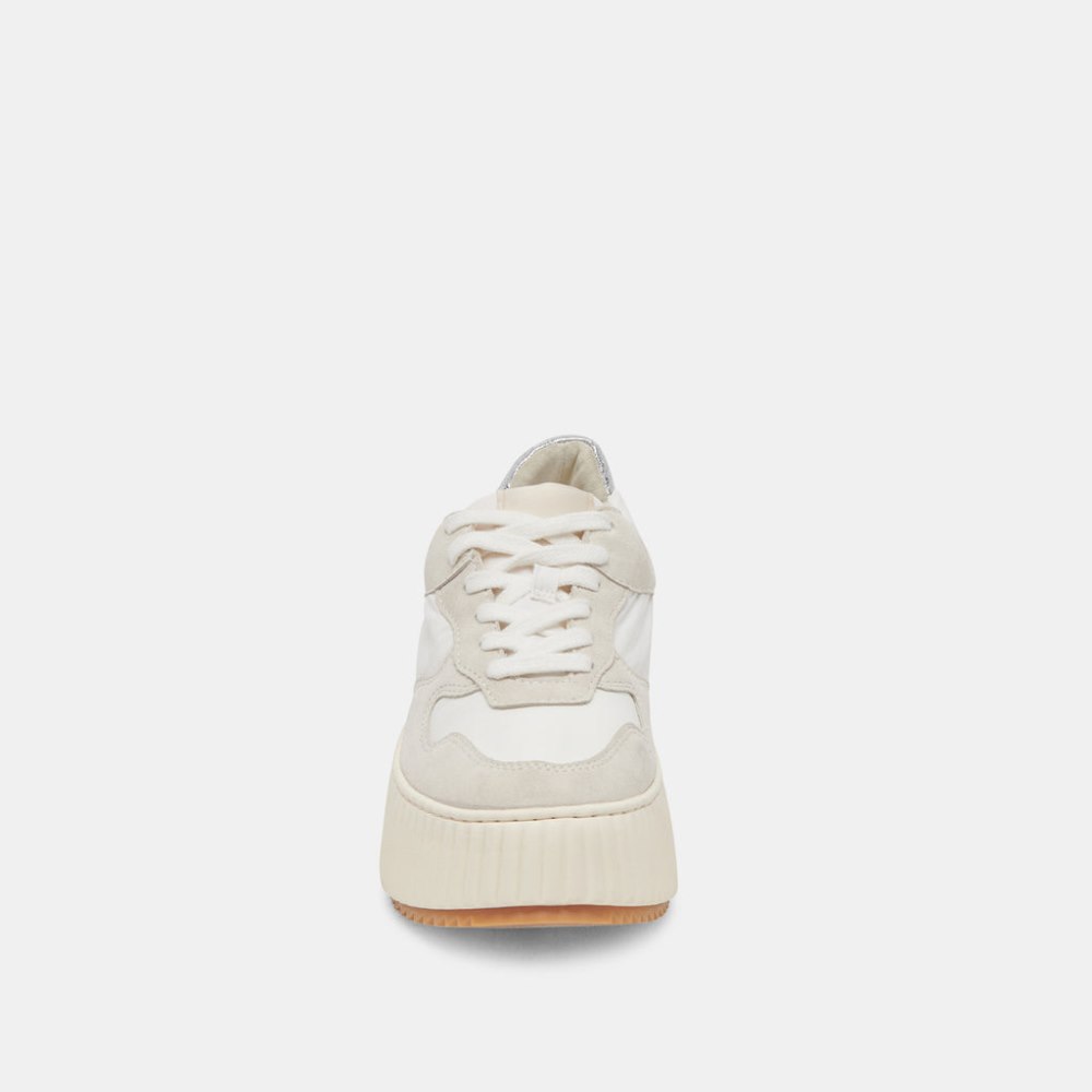 Dolce Vita Daisha Sneakers White Silver Nylon