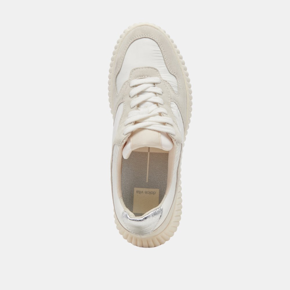Dolce Vita Daisha Sneakers White Silver Nylon