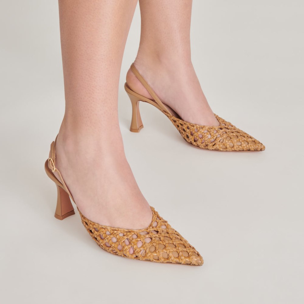 Dolce Vita Gloria Heels Natural Woven
