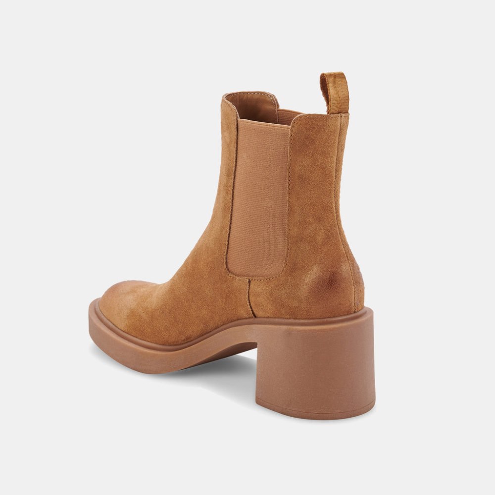 Dolce Vita Gunner Booties Brown Suede