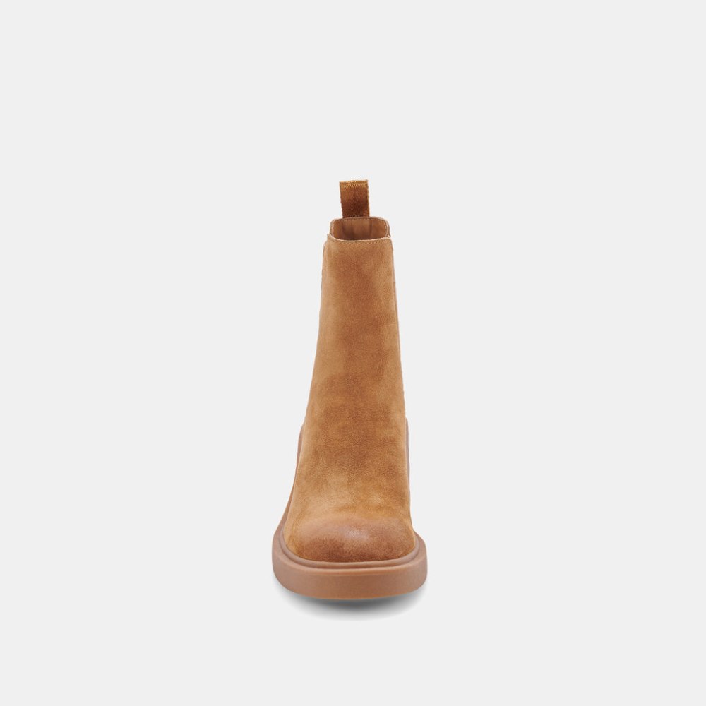 Dolce Vita Gunner Booties Brown Suede