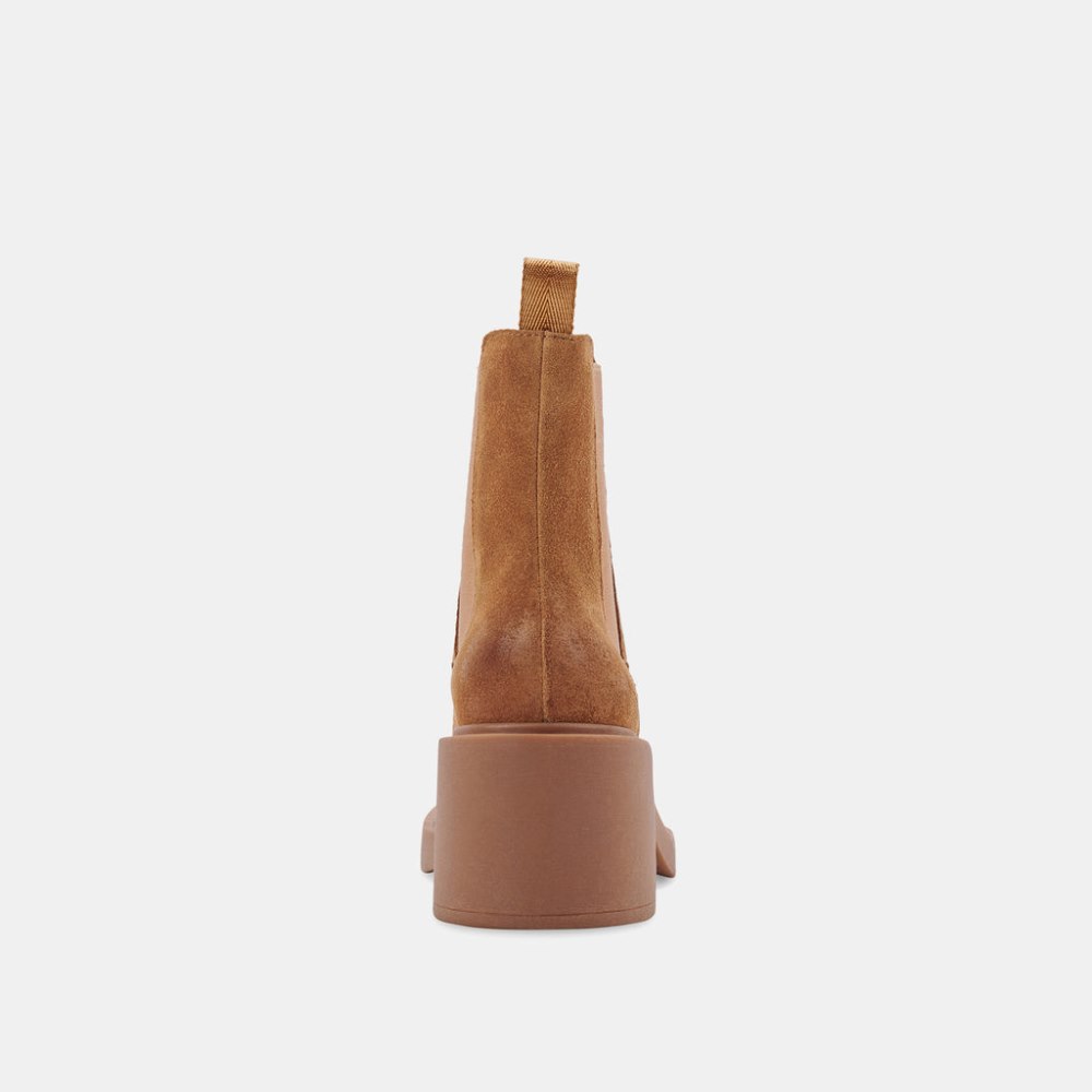 Dolce Vita Gunner Booties Brown Suede