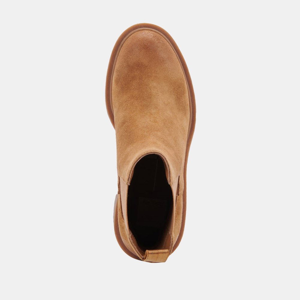 Dolce Vita Gunner Booties Brown Suede