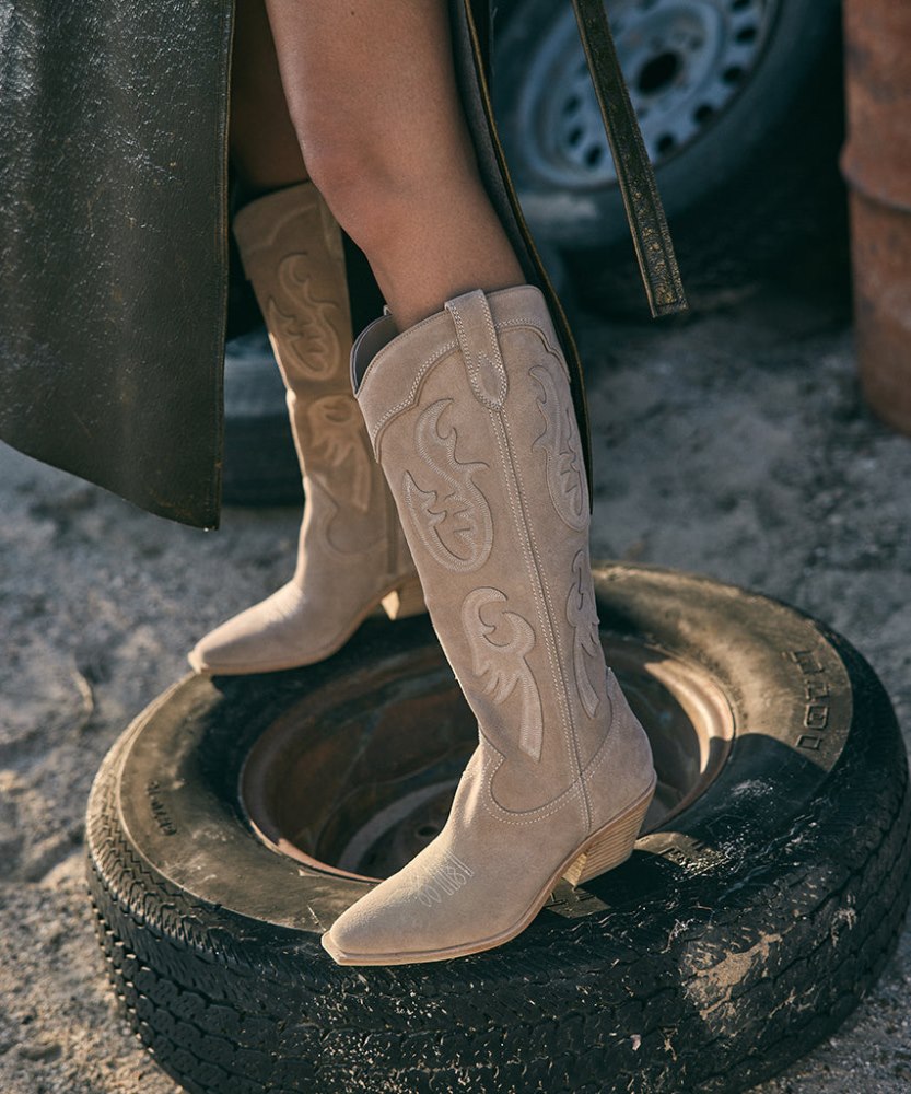 Dolce Vita Samsin Boots Taupe Suede