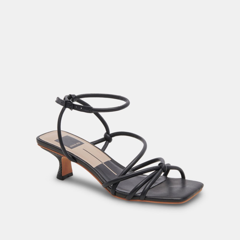 Dolce Vita Bev Wide Heels Black Leather