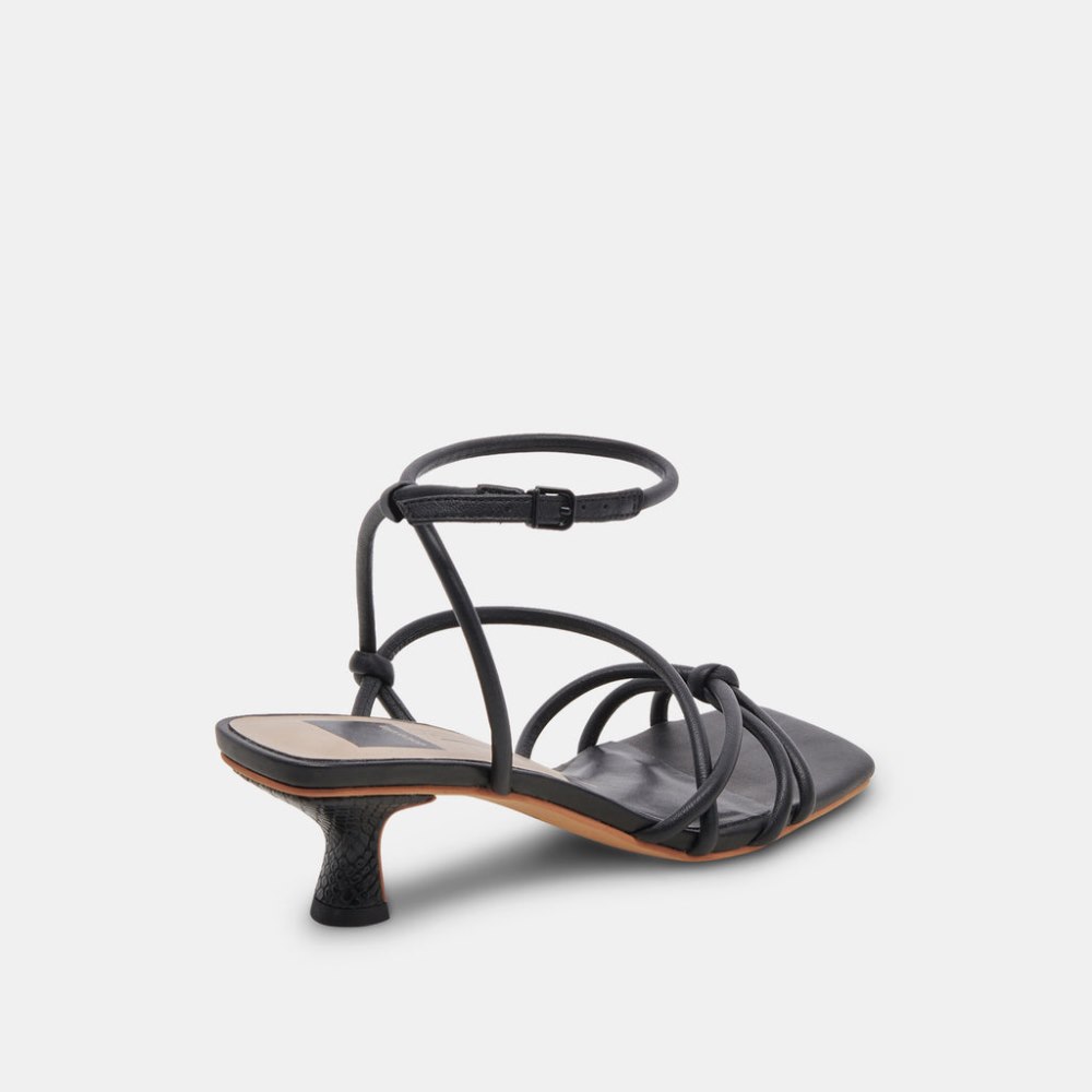 Dolce Vita Bev Wide Heels Black Leather