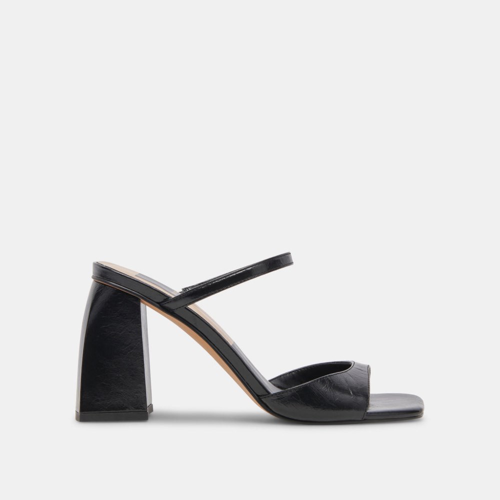 Dolce Vita Jemmy Heels Midnight Crinkle Patent