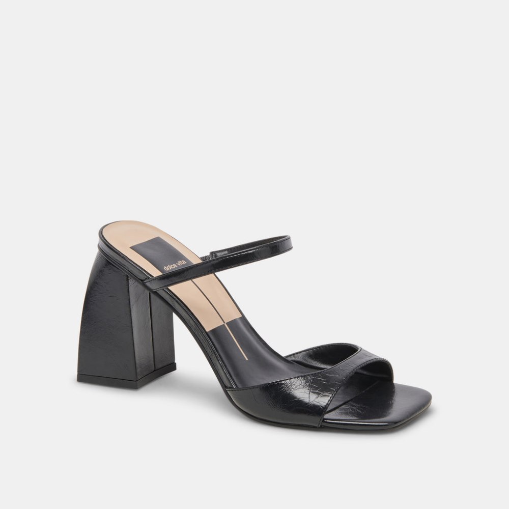 Dolce Vita Jemmy Heels Midnight Crinkle Patent