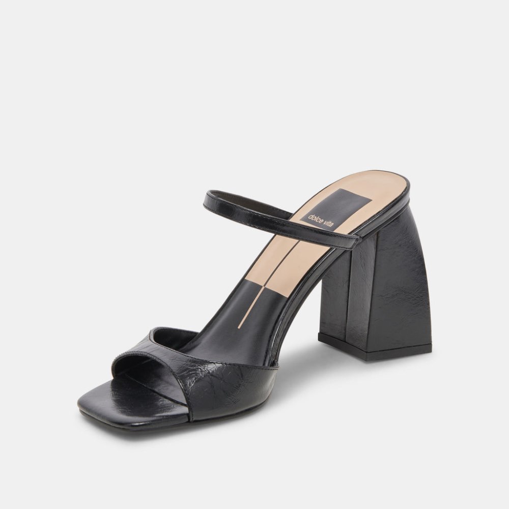 Dolce Vita Jemmy Heels Midnight Crinkle Patent