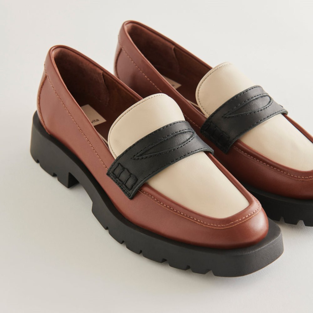 Dolce Vita Elias Flats Brown Black Leather