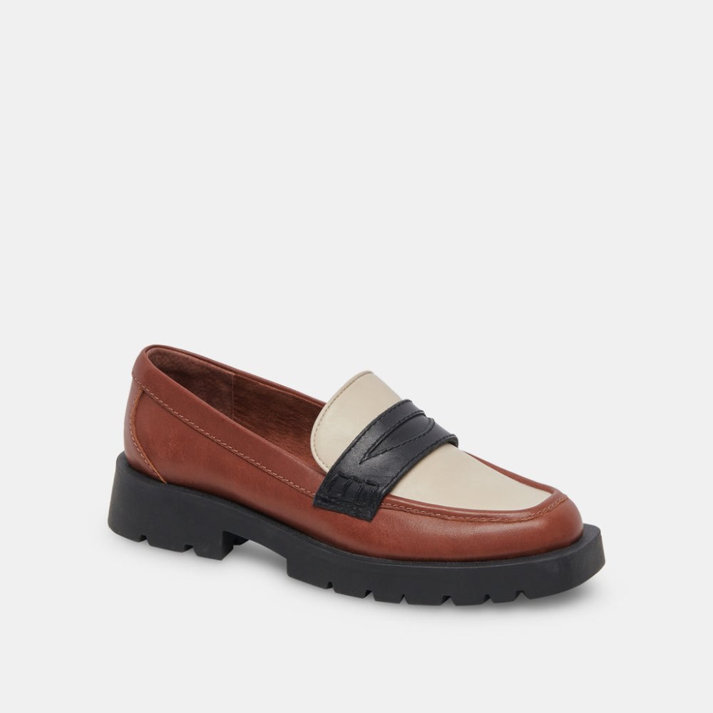 Dolce Vita Elias Flats Brown Black Leather