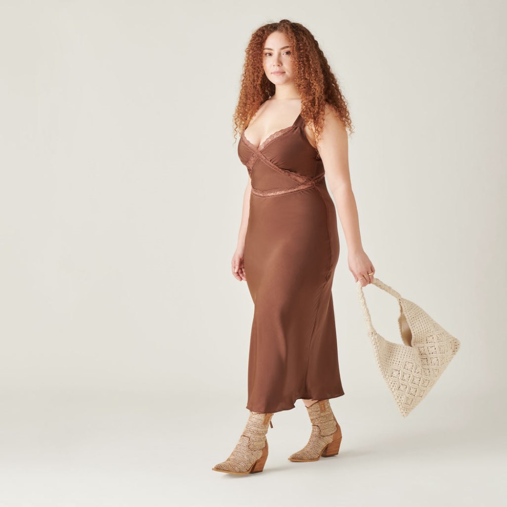 Dolce Vita Texin Booties Brown Multi Raffia
