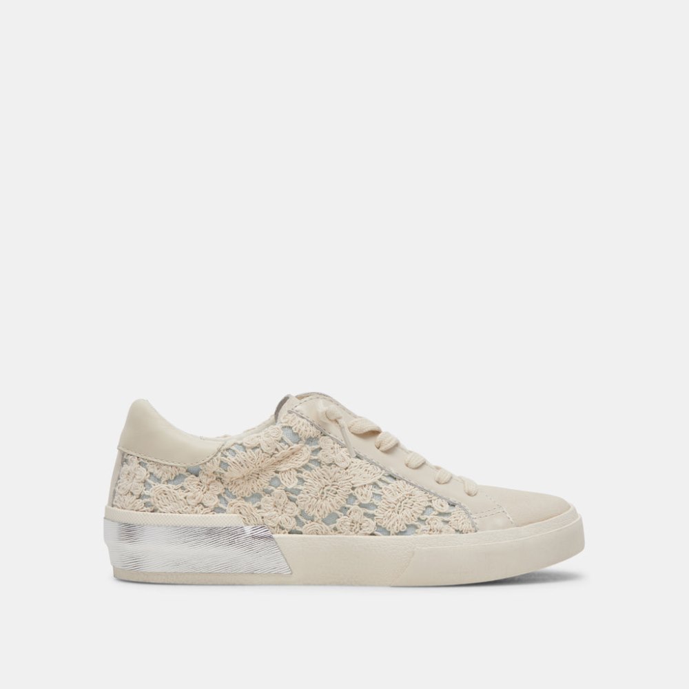 Dolce Vita Zina Sneakers Cream Blue Lace