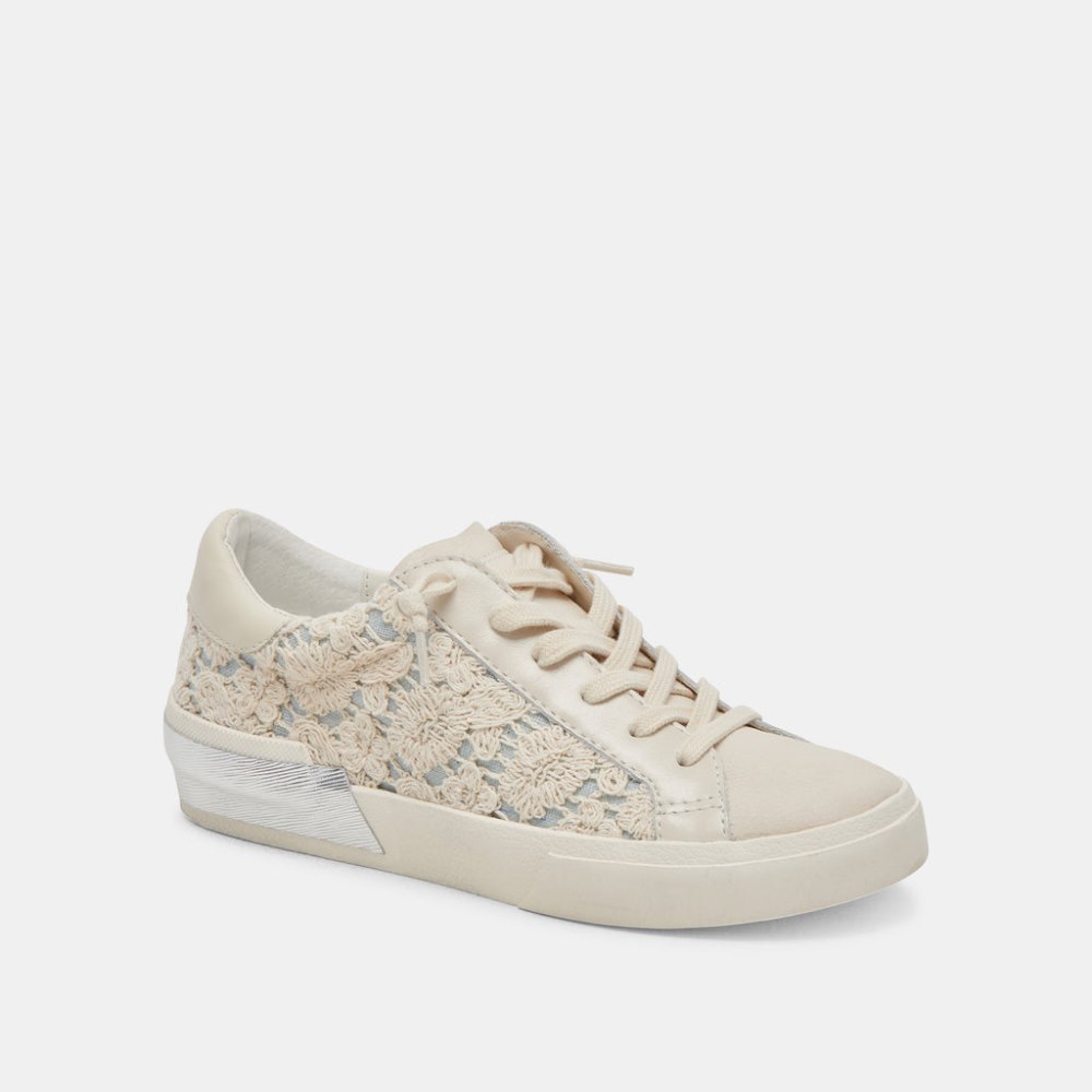 Dolce Vita Zina Sneakers Cream Blue Lace