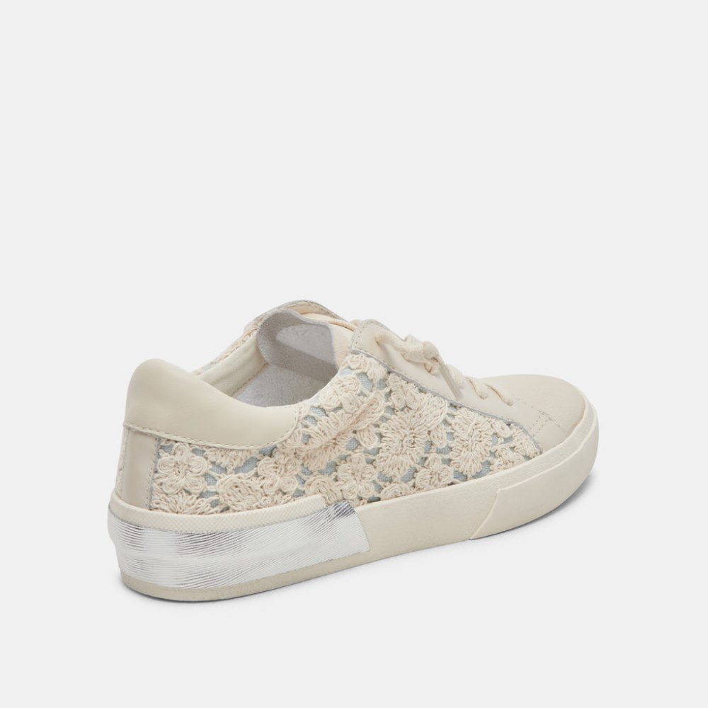 Dolce Vita Zina Sneakers Cream Blue Lace