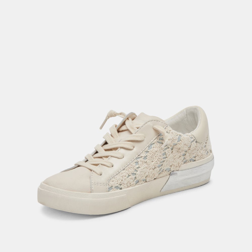 Dolce Vita Zina Sneakers Cream Blue Lace