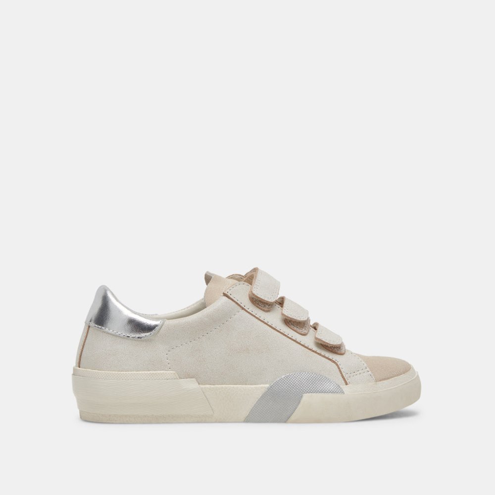 Dolce Vita Zabor Sneakers Off White Distressed Leather
