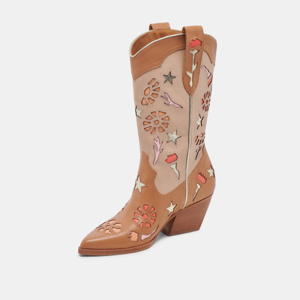 Dolce Vita Lassie Boots Tan Multi Leather
