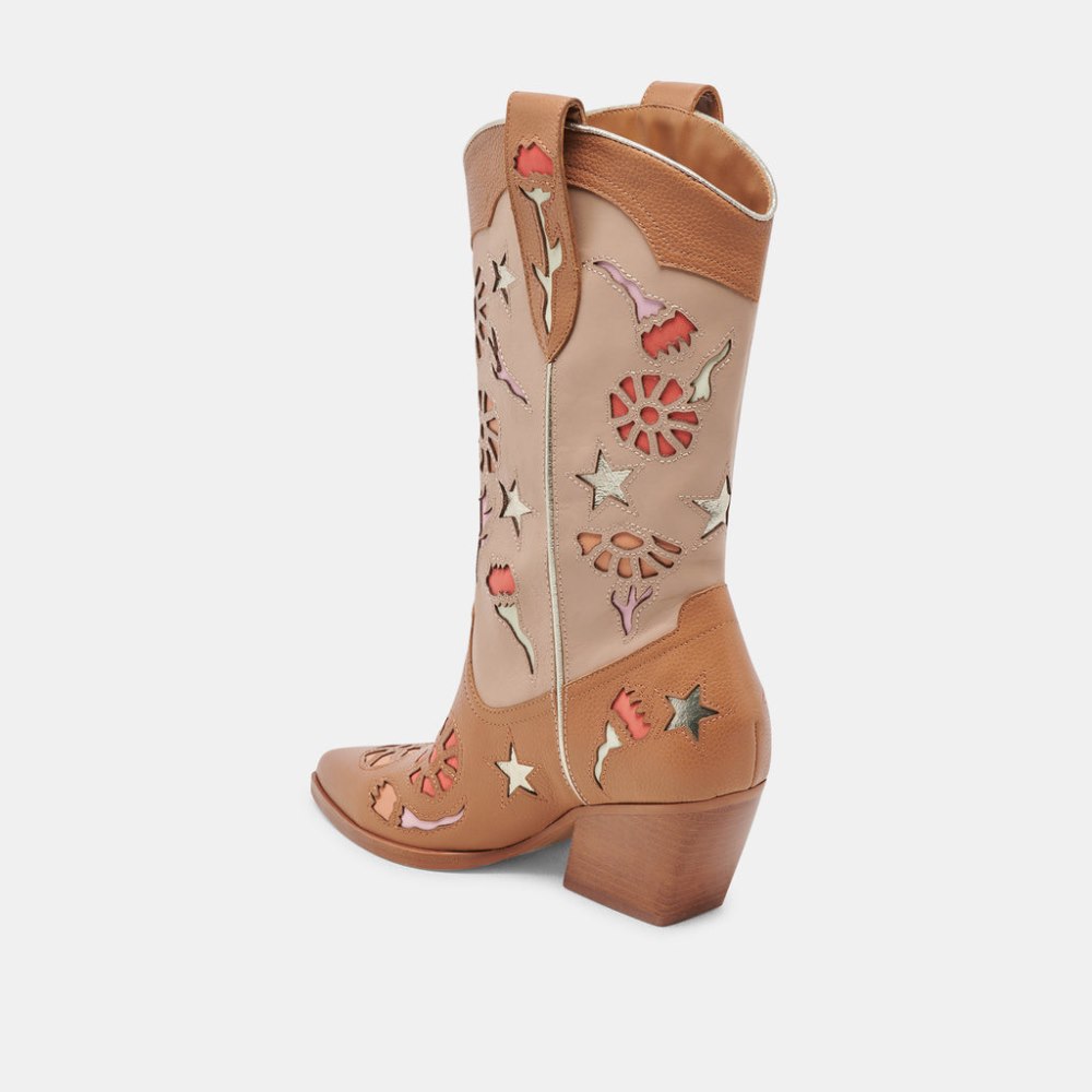 Dolce Vita Lassie Boots Tan Multi Leather