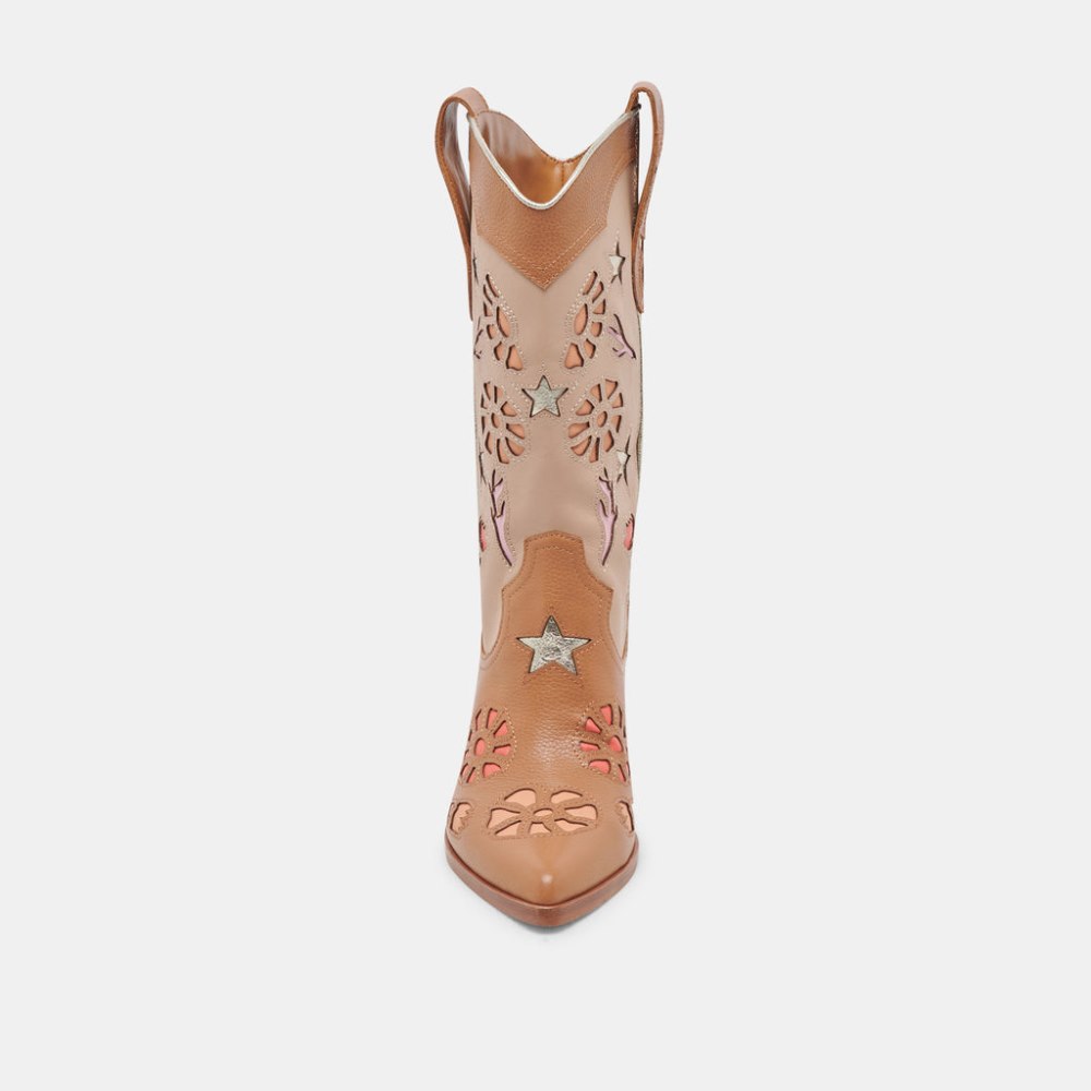 Dolce Vita Lassie Boots Tan Multi Leather